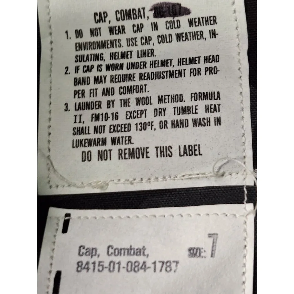 US Army Gray Camo Field Cap w/ Ear Flaps Size 7 - 8415-01-084-1787 NWOT - Picture 9 of 10